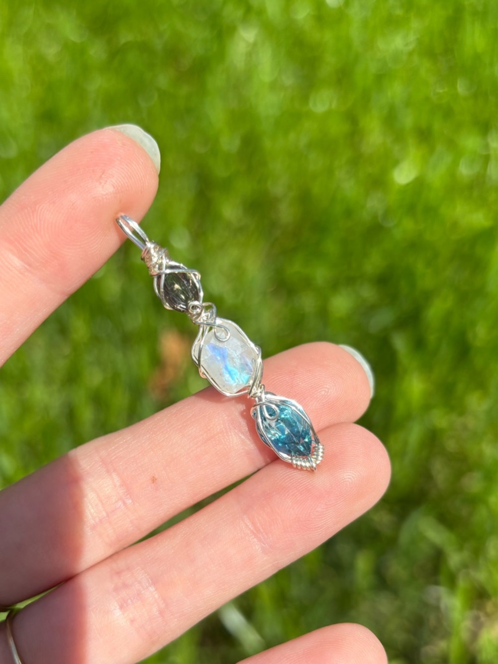 Fancy three stack pendant